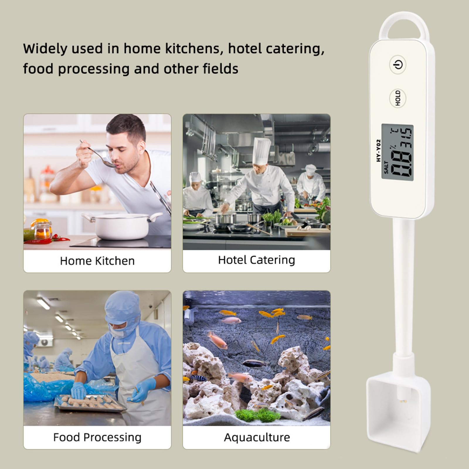 Salinometro con display digitale per misurazioni precise in ambiente marino e applicazioni culinarie