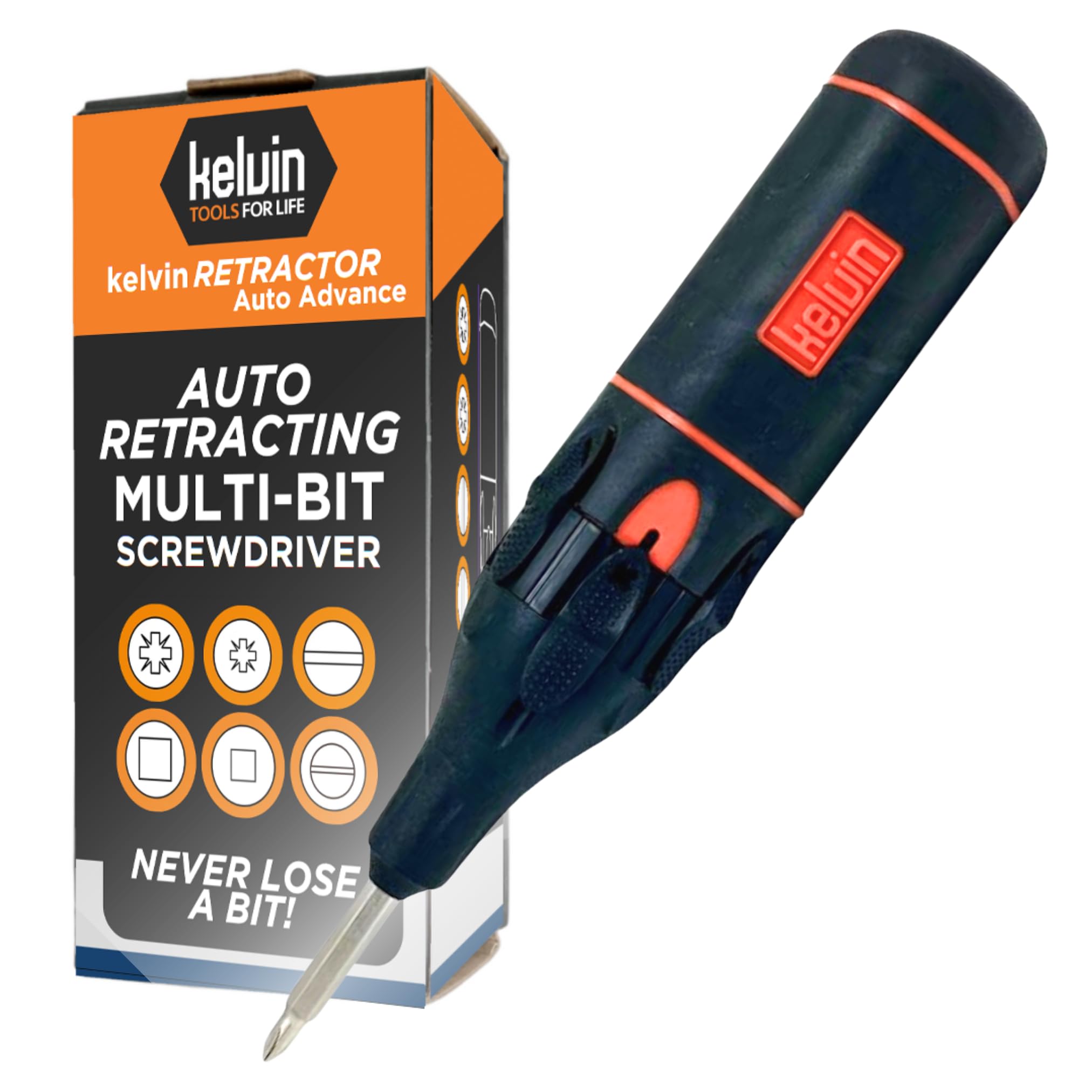 Spring Based Screwdriver Kelvin Tools Retractable Screwdriver – Spring Loaded Multi Tool ...