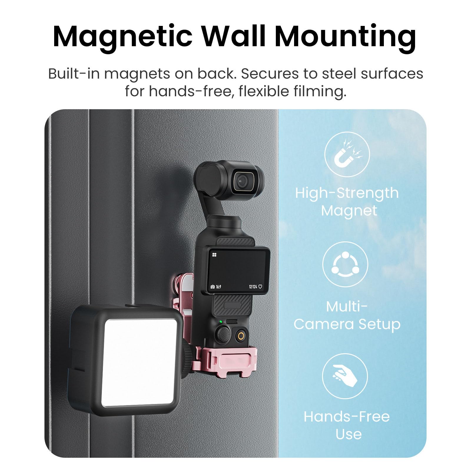 Telaio di montaggio per fotocamera a sgancio rapido per creatori di contenuti Fotografia esterna resistente all'acqua Espansione della fotocamera in alluminio leggero