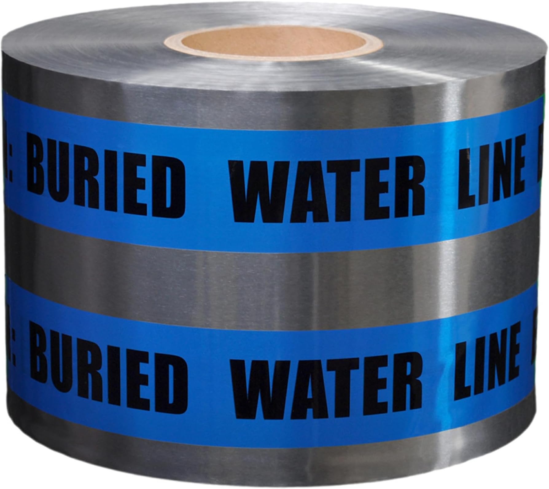 Underground Detectable Tape, 6 in. x 1000 ft. (Blue with Black "Caution Buried Water LINE Below" Printing)