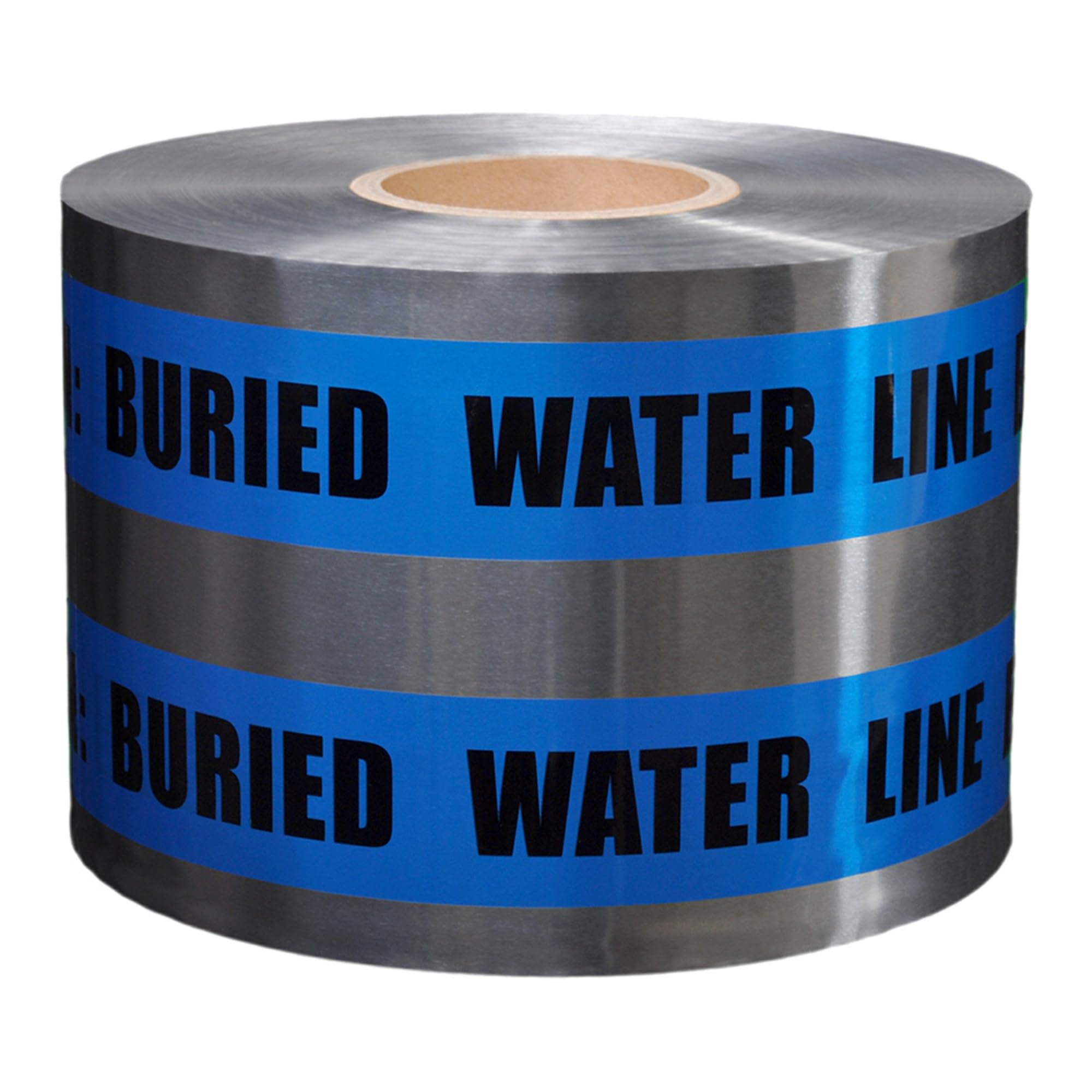 Presco Underground Detectable Tape: 6 in x 1000 ft. (Blue with Black"CAUTION BURIED WATER LINE BELOW" printing)