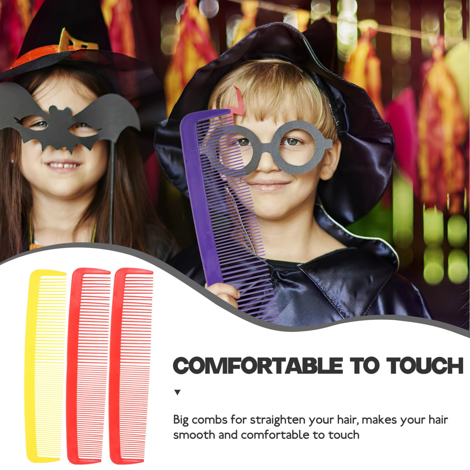 Beaupretty Peine Para Desenredar El Cabello 9 Piezas Peine De Tocador Con Gigante Divertido De Halloween s De Anchos Para Mujeres Y Hombres