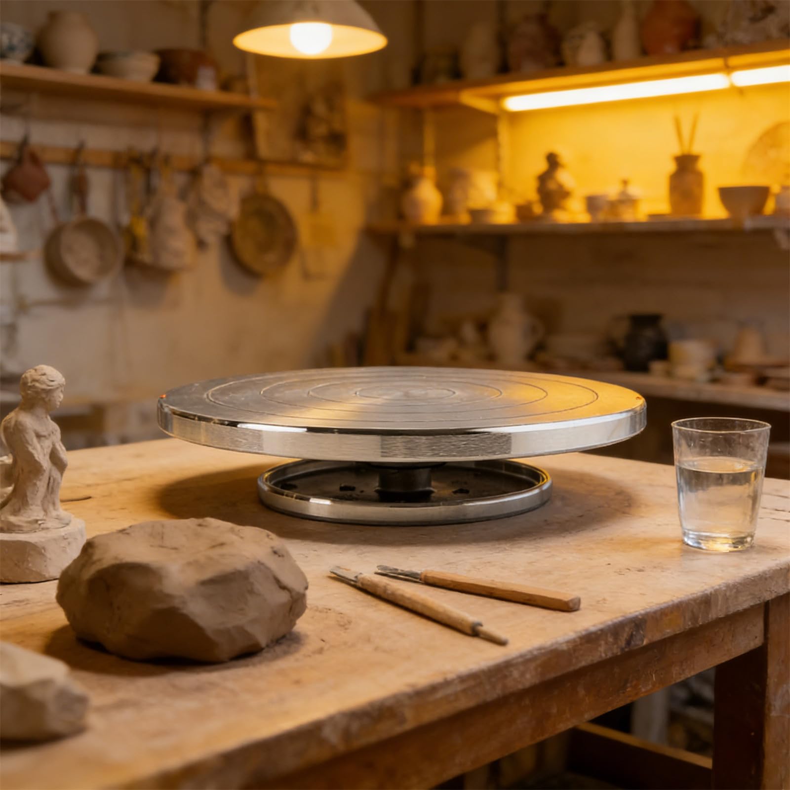 Profesjonalne koło do rzeźbienia z gliny ze stopu aluminium gramofon ceramiczny do rzemiosła ceramicznego przenośna glina