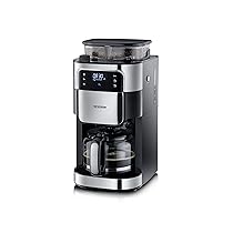 Severin KA 4813 – Macchina da caffè con filtro in acciaio INOX, macinazione fine e grado di macinazione selezionabile, 1000 W, fino a 10 tazze, ca. 1,25 l