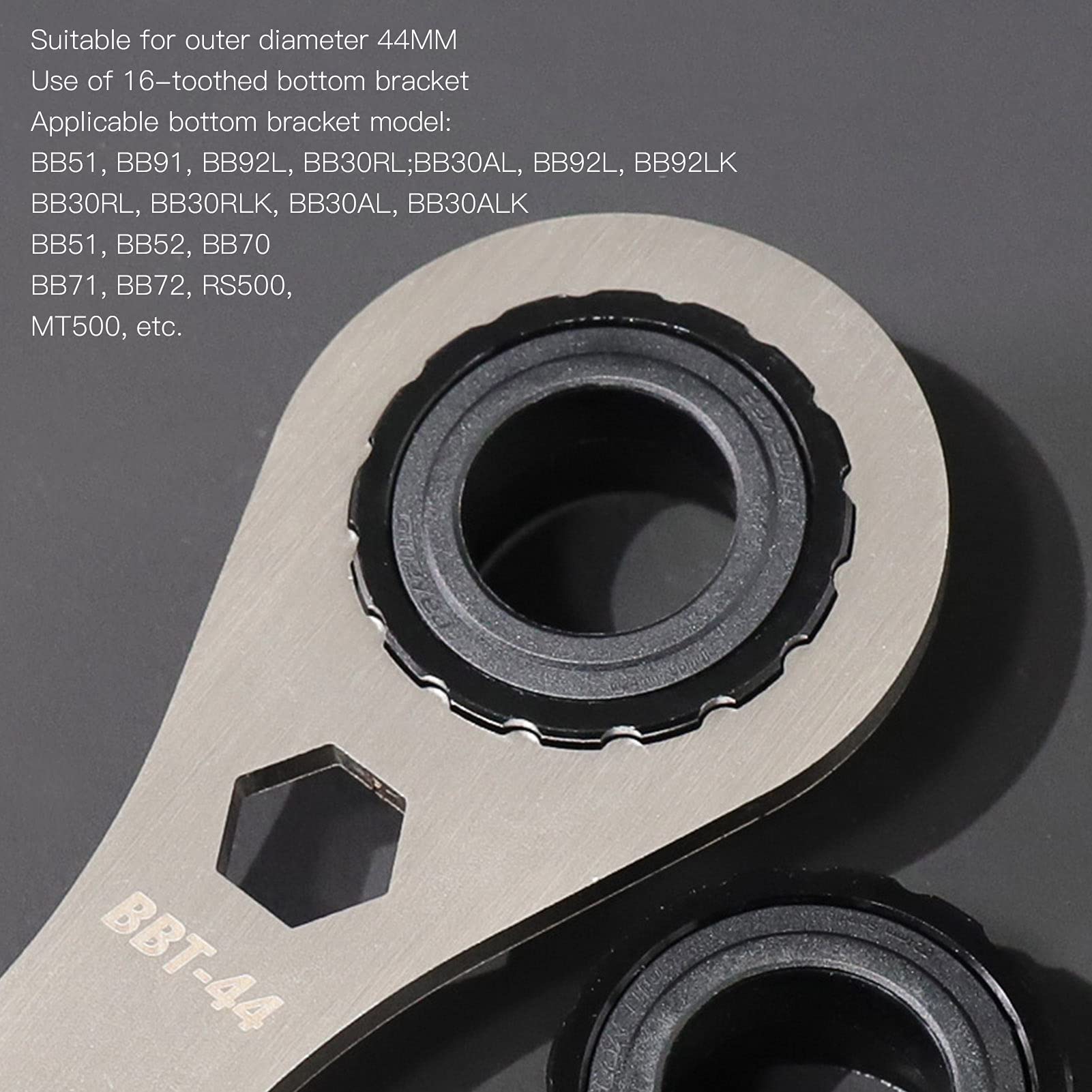 Clé De Pédalier Pour Vélo 48,5-49 Mm - Outil Réparation Vélo En Acier Inoxydable, Durable Et Précis - 8