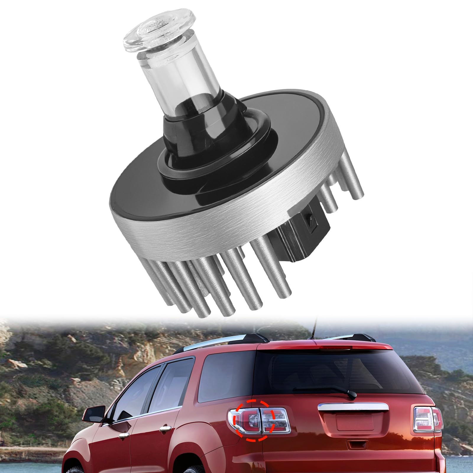 Brake and Tail Light Bulb Compatible with 2013-2016 GMC Acadia, 2017 GMC Acadia Limited Turn Signal Lamp Replace# 19433735 13582912