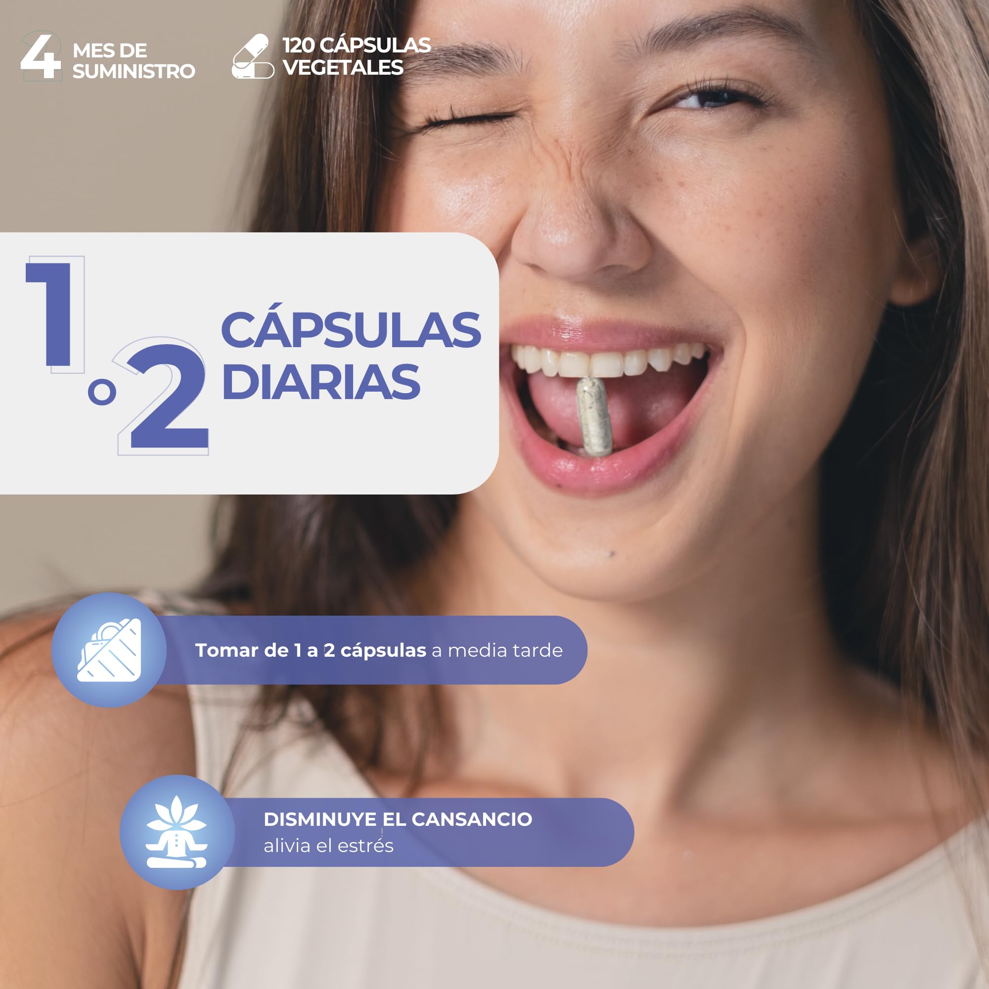 Ashwagandha Ksm-66 Pura 600mg Alta Biodisponibilidad Nootropico Natural 120 Capsulas para Cortisol Estres Sueño Sistema Inmunitario Extracto Raiz Zinc Triptofano Ingredientes Naturales sin OGM BWELL