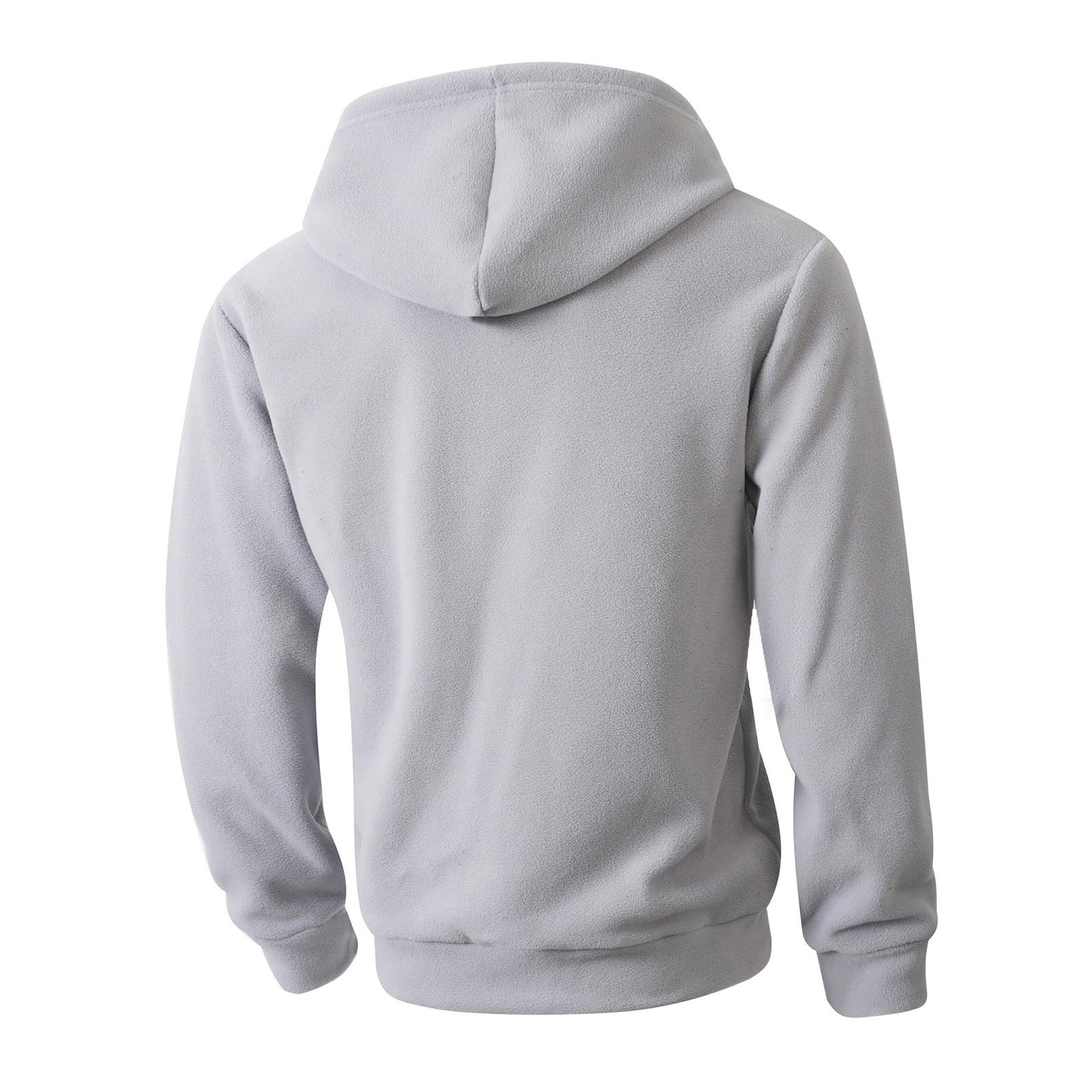 Ropa Anti UV Hombre Sudadera con Capucha Y Cremallera De Un para Hombre, Forro, Manga Larga, Estilo Oversize, Cálida, Bolsillo. Sudaderas Azul (Light Ashy, XXXL) Deporte Cortavientos