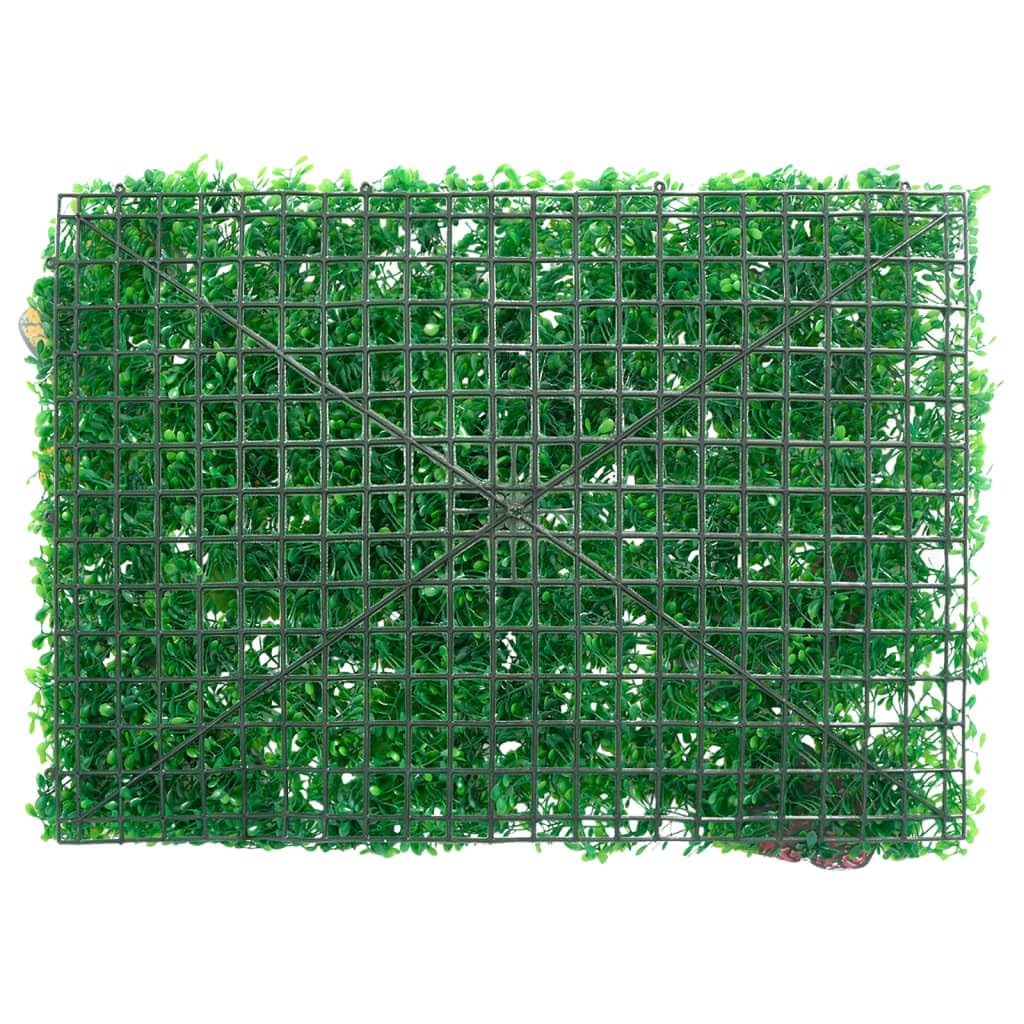 Ochrona prywatności, sztuczny żywopłot, zestaw 24 sztuk, 40 x 60 cm, sztuczne rośliny do ogrodu, na ogrodzenie, balkon, ścianę, mata maskująca zielona