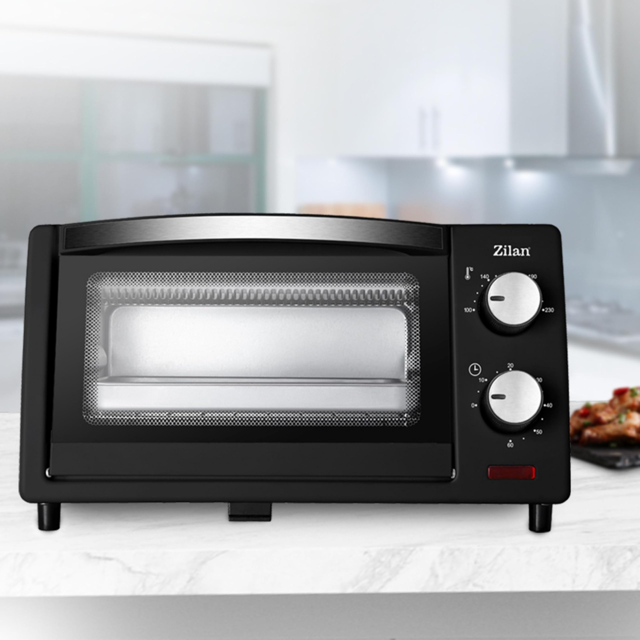 Mini Backofen 9 Liter | 60 min Timer | 800 Watt | 100°-230°C | Minibackofen | Backofen | Mini Oven | Camping Ofen | Kleiner Backofen | Kleiner Ofen