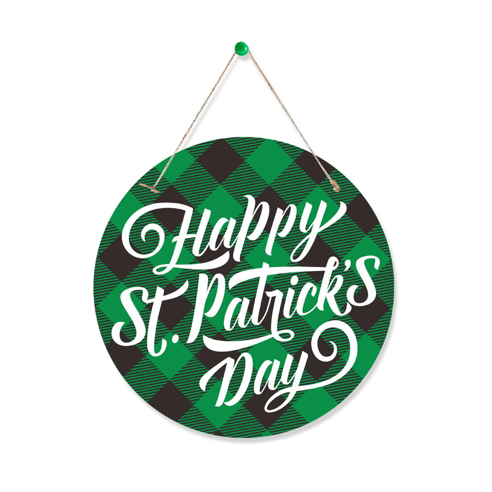 Carotoe G Luck Leaves Door Sign Add Vibrantly Holiday Spirits To Porch Or Entryway Irish Hangin Door Decorations Porch Decoration