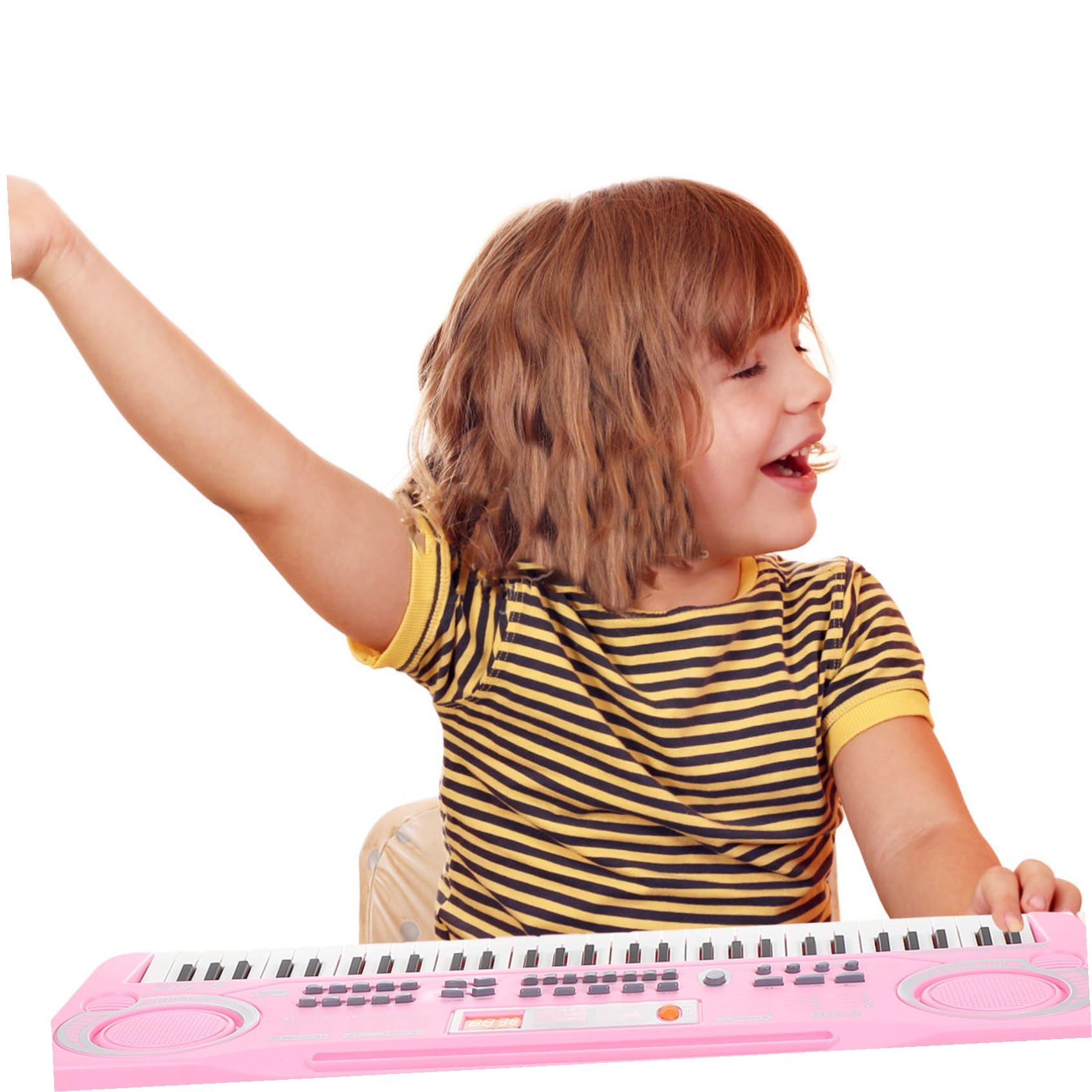 Teclado Electrónico Infantil de 61 Teclas en Abs, Juguete Musical Educativo para Niños en Cumpleaños, Desarrolla Habilidades del Hemisferio Derecho y Fomenta Interés Musical