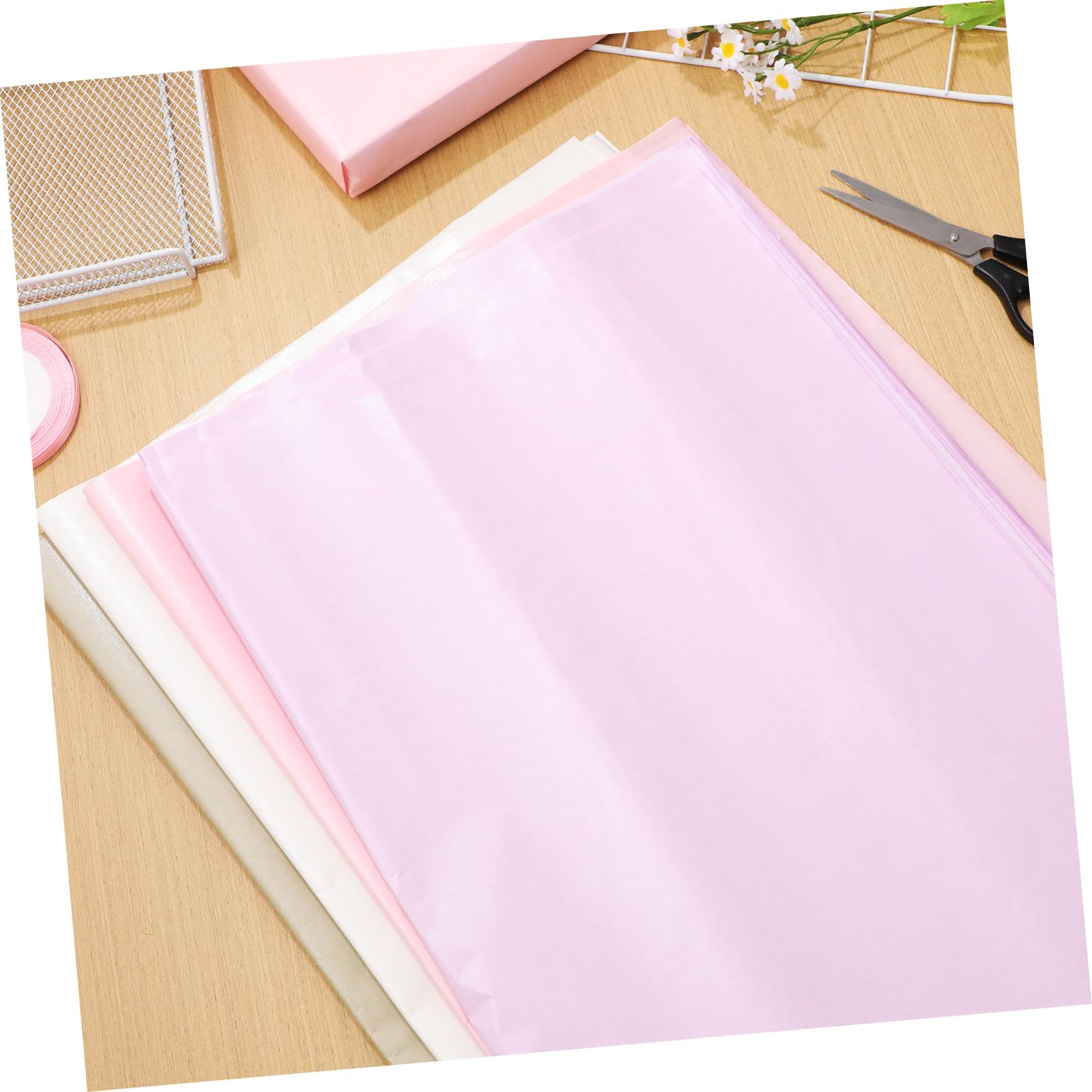 HAPINARY 80 Arkuszy Arkuszy Papieru Pakowego Do Prezentów Gruby Trwały Papier Do Pakowania Toreb i Rękodzieła Biały Róż Sakura Khaki Fioletowy Dzwonek Papier i Bukietów