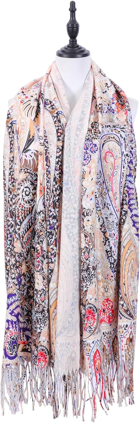 Scarf Shawl Wraps for Women Pashmina Soft Cashmere Scarf Printed Large Blanket Scarf Warm for Fall Winter - Image 6