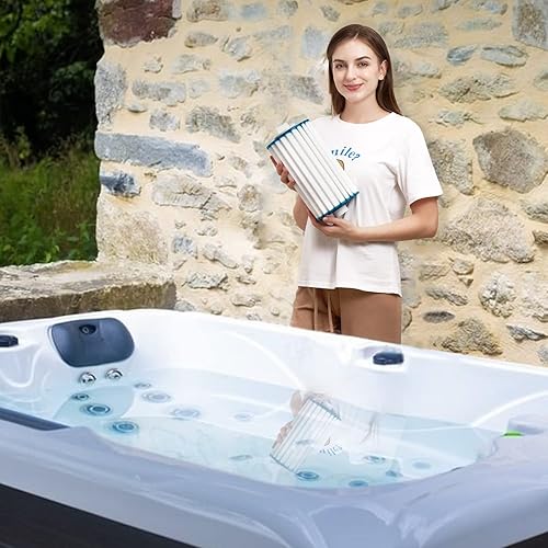 Miniatura 6 de Tapa de tubo vertical de filtro de bañera de hidromasaje de 3-12 pulgadas compatible con balnearios Watkins Hot Springs (1, blanco)