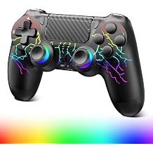 Wireless Controller for PS-4, Bluetooth Gamepad Joystick for PS-4 with Dual Vibration, Touchpad, 3.5mm Stereo Headphone Jack, Six Axis Motion Control, Compatible with PS-4/Slim/Pro/PC