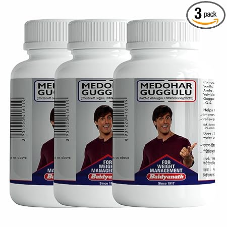 Baidyanath Medohar Guggulu - 120 Tab (Pack Of 3)