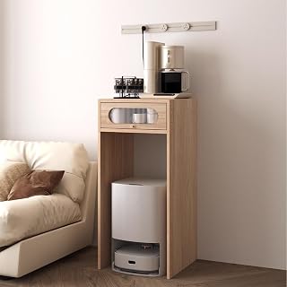 Supporto per Robot aspirapolvere Mesa Auxiliar para Sala de Estar, Robot Aspirador, Armario de Almacenamiento con Vaciado automático, pequeño Armario con Puertas, Armario de Almacenamiento p