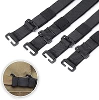 Vista 5 de Sistema táctico de nivel Rush de 4 piezas, correas de sujeción ajustables de mochila Molle con clips de hebilla, correas de compresión