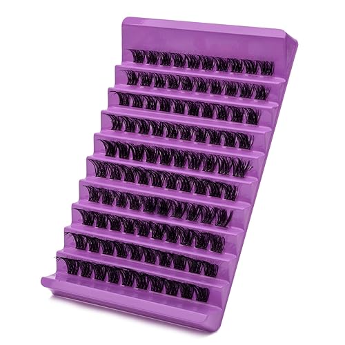 Miniatura 7 de Pestañas individuales en racimo, 100 pestañas naturales en racimo de pestañas onduladas, rizado D, extensiones de pestañas en racimo para bricolaje