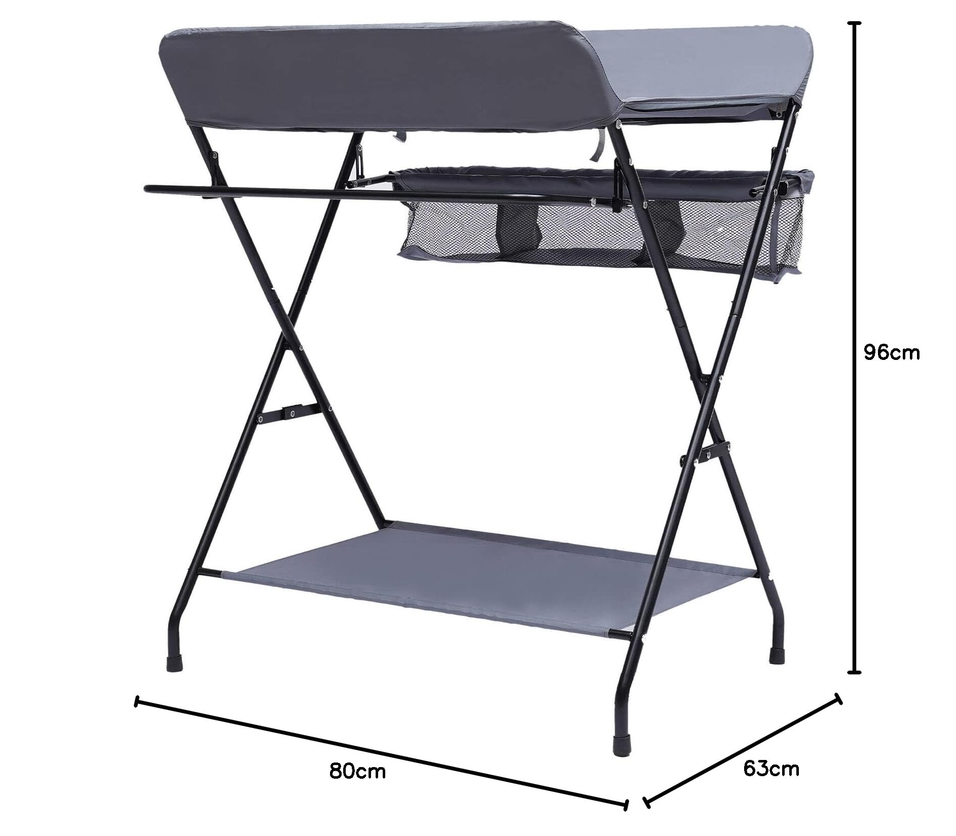 Cambiador de bebé para niños, plegable, con divisor extraíble, equipada, cambiador, cinturón de seguridad (con reposapiés)