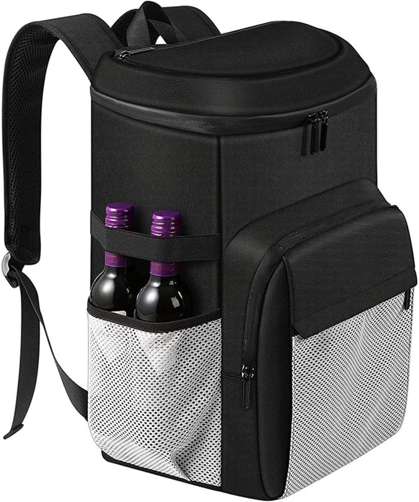 JSEIAJB Refrigerated Backpack 33 Cans Insulated Leak-Proof Large-Capacity Refrigerator Bag Ice Bag Picnic Bag with Red Wine Bag