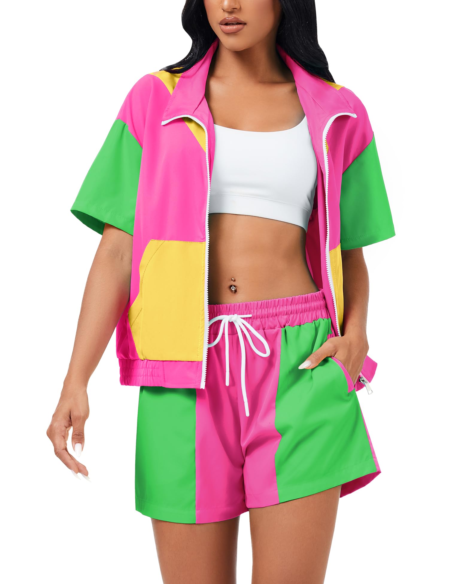 ZDT Women 80s 90s Track Suits Set