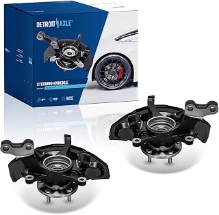 Detroit Axle - 2.4L Front 2pc Steering Knuckles for 2007 2008 2009 Toyota Camry, 2 Steering Knuckles & Wheel Bearing Hubs Assembly Replacement