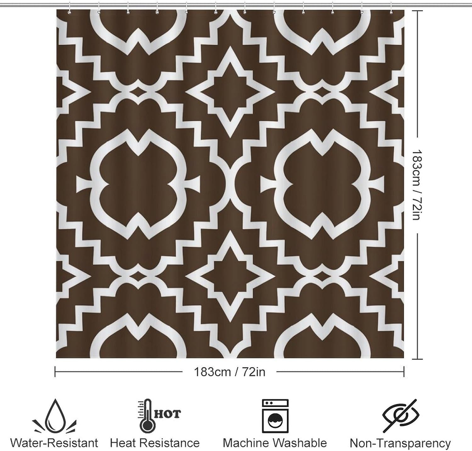 Bathroom Mat Set, Floral Pattern Printed on Bathroom Curtain Sets with Rugs, Ideal for Apartment RV College Dorm