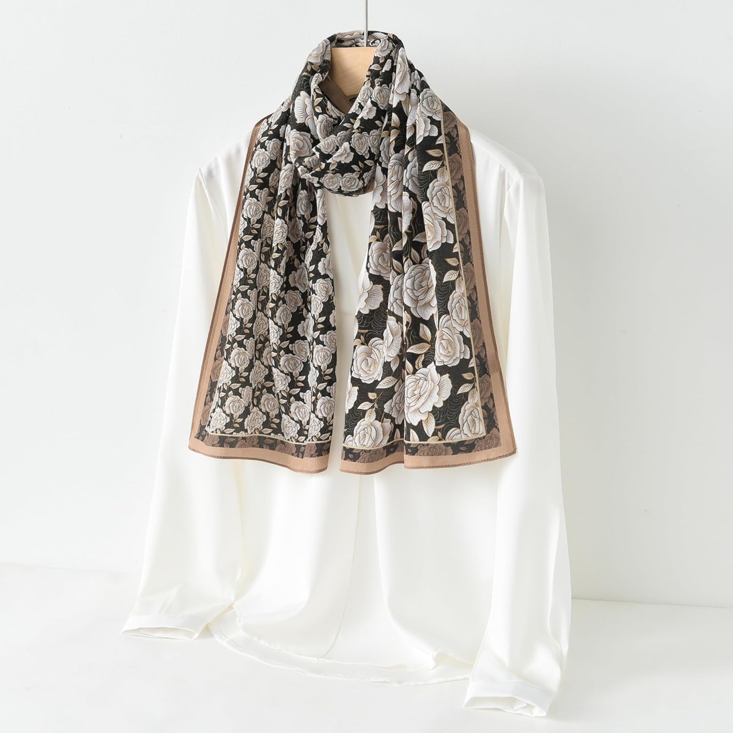 100% Mulberry Silk Women's 55”*14” Long Scarf Headscarf and Neck Scarf - Rectangular Hair Towel with Gift Packed - Image 6