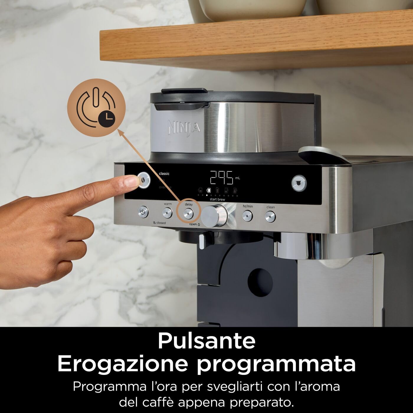 Ninja Prestige Macchina per caffè filtrato e in capsule 2 in 1, con schiumatore integrato, per latte, caffè con ghiaccio e flat white, nero CFN802EU