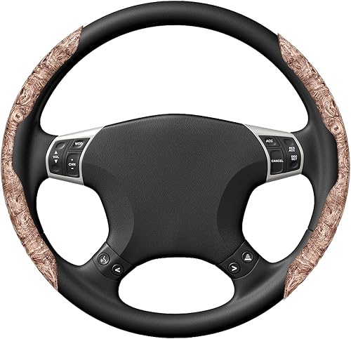 Funda para volante, funda de fibra de carbono para volante de automóvil, protector antideslizante para volante de automóvil para hombres y mujeres,