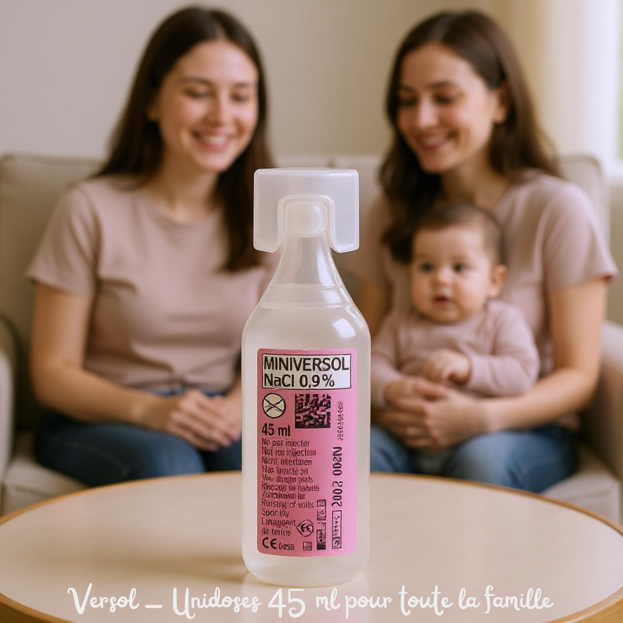 Sérum Physiologique Stérile Unidose 45ml | Pack 24 Physiodoses Grand Format Solution Saline Isotonique NaCl 0,9% | Lavage Nasal Bébé, Enfant, Adulte | Hygiène du Nez et des plaies