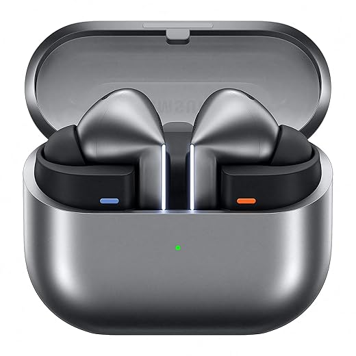 Samsung Galaxy Buds3 Pro Kabellose Bluetooth-Kopfhörer, Active Noise Cancelling (ANC), Adaptive Geräuschunterdrückung, 360 Audio, In-Ear-Kopfhörer mit Hi-Fi-Sound, Silver, Inkl. Anymode Clear Cover