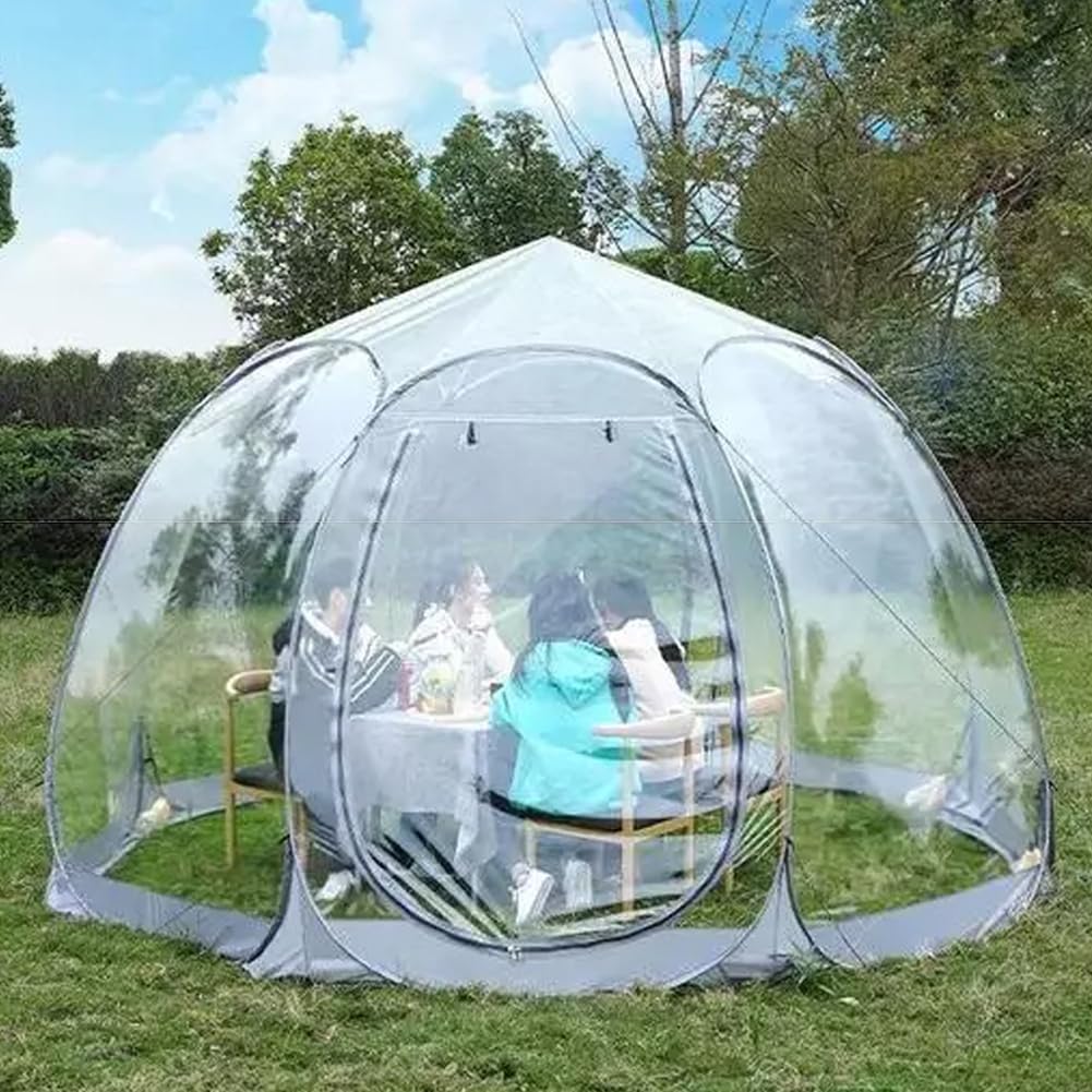 Bubble Tent Pop-Up-Pavillon, 3,5 m Gartenkuppel-Bubble-Zelt, transparentes Bubble-Haus, PVC-Gartenkuppel, transparentes Screen-Haus für Sportveranstaltungen, Camping, Angeln, Outdoor-Aktivitäten Sport & Freizeit