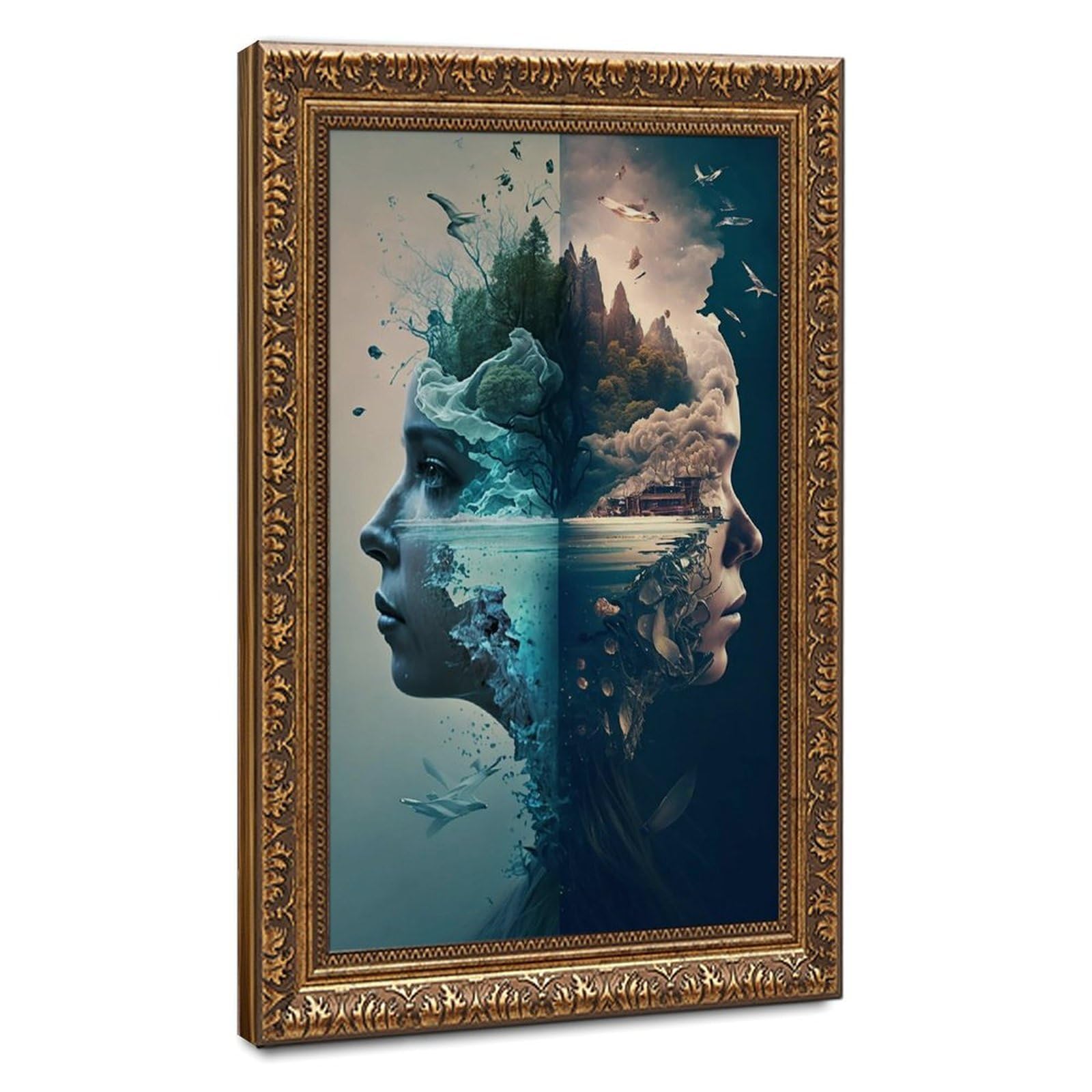 Bareronor Surreal Canvas Poster for Living Room Decor Gift