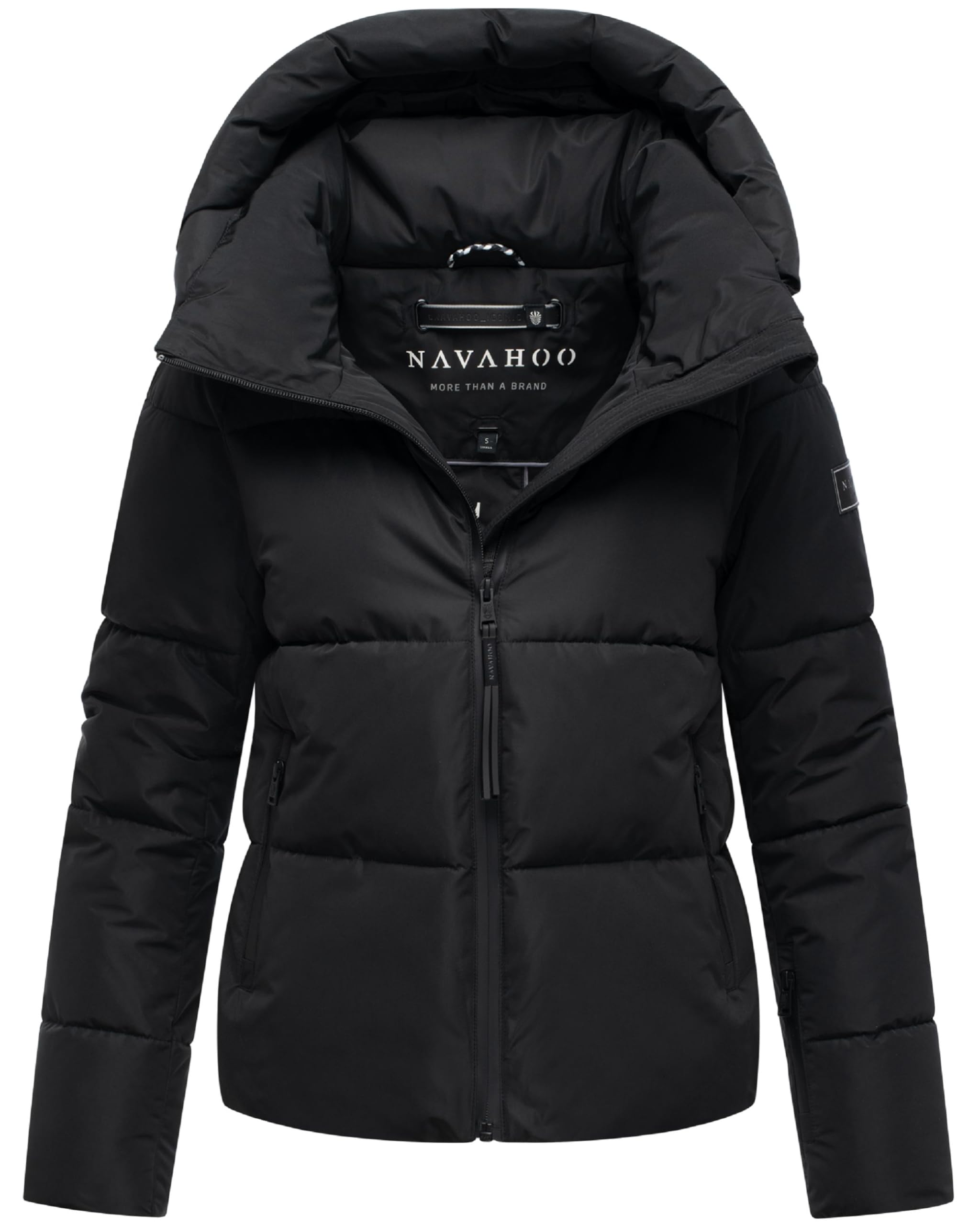 Navahoo Women's Black Frostherz Xiv Winter Jacket Warm Quilted Jacket With Removable Hood Xs - Xxl, M