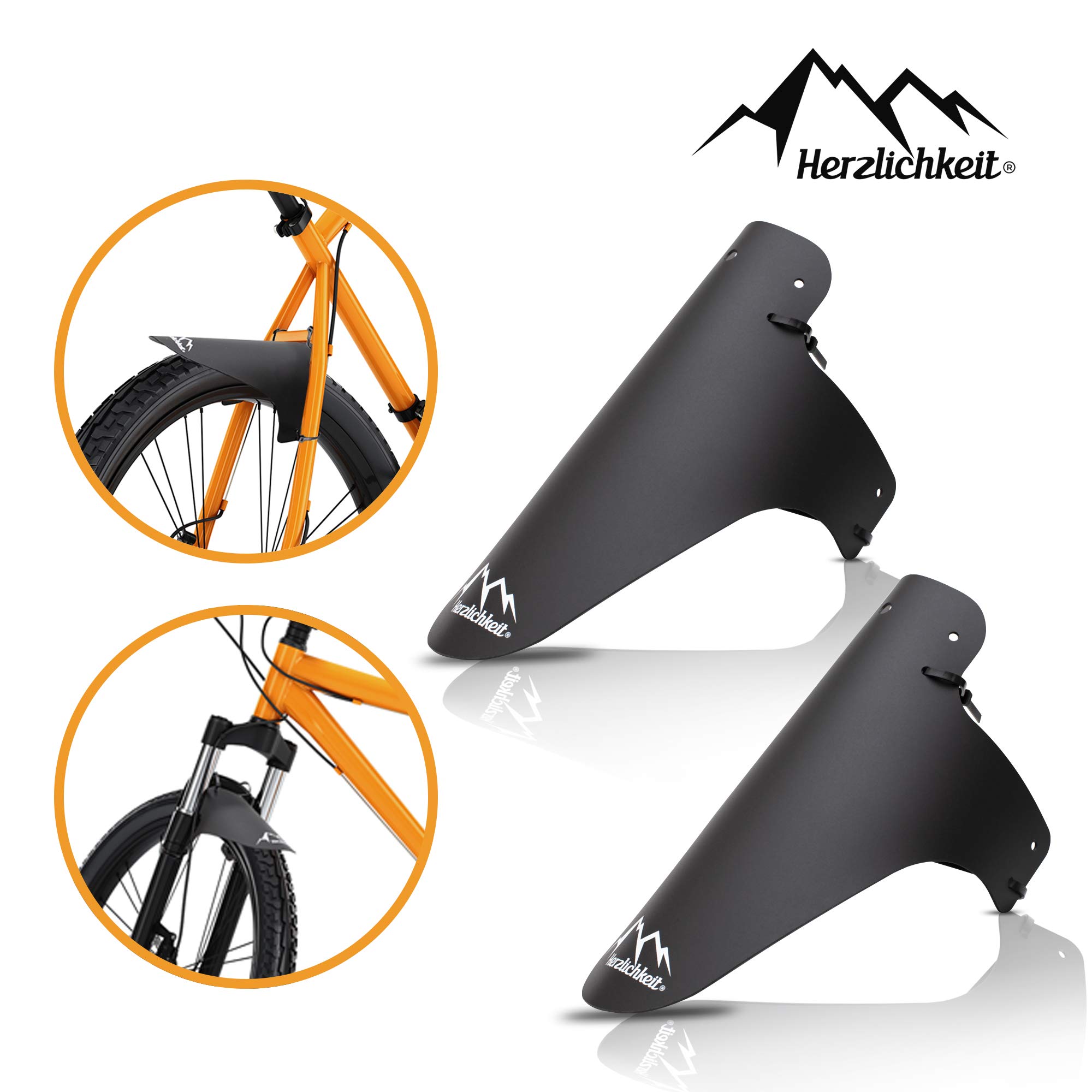 mtb downhill schutzblech Herzlichkeit Mudguard – Fahrrad als Mud Guard für Schutzbleche Mountainbike, & Rennrad – Spritzschutz vorne und hinten von 16-27,5-29 Zoll Sport & Freizeit OTG Goggles Farbe:Faded Pink 2danger Mountainbike