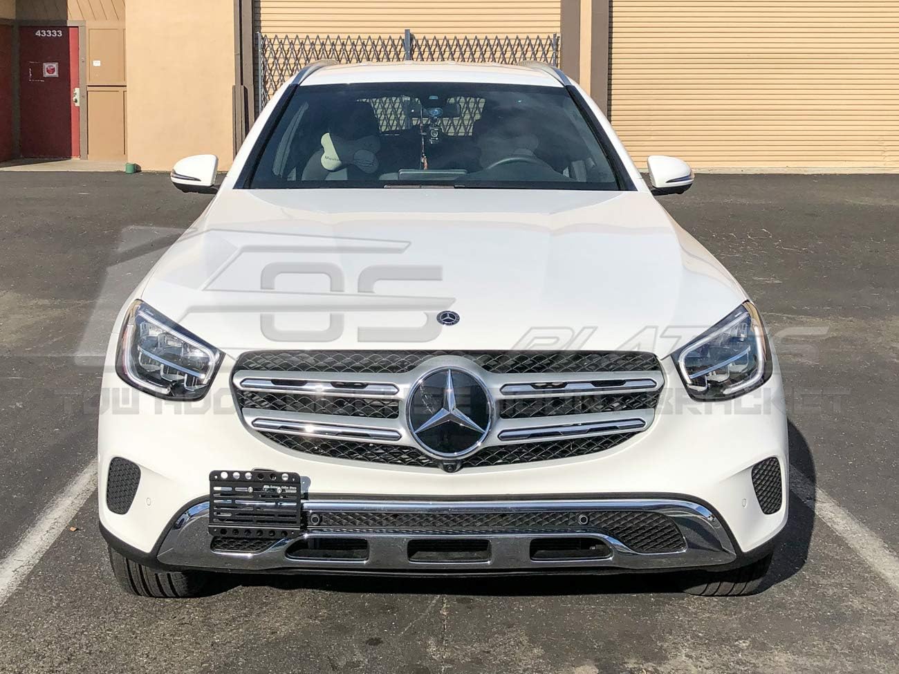 Replacement for 2016-Present Mercedes Benz GLC-Class | EOS Plate Version 1 Front Bumper Tow Hook License Relocator Mount Bracket Tow-357 (Mid Size)