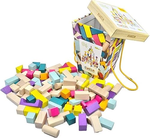 Miniatura 17 de CUBIKA Camión grúa de madera – Juego de vehículos de construcción magnética para niños pequeños a partir de 18 meses – Juguete Montessori