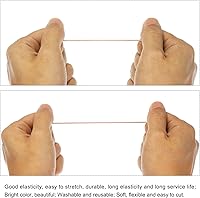 Vista 3 de PATIKIL Cuerda elástica elástica de 109 yardas (328.1 ft), cuerda elástica pesada de 0.059 in, albaricoque para manualidades, correas de gancho