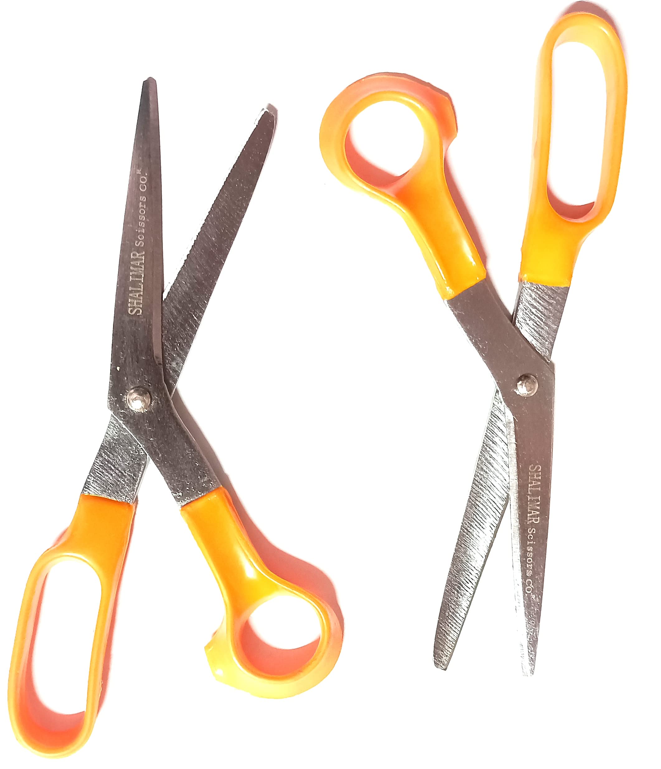 Shalimar Brand General Purpose Stationery Scissors 8 Inches Kitchen Scissor for Vegetable Cutting Paper and Cloth Cutting Art & Craft Scissors Multipurpose Scissor (Set of 2)