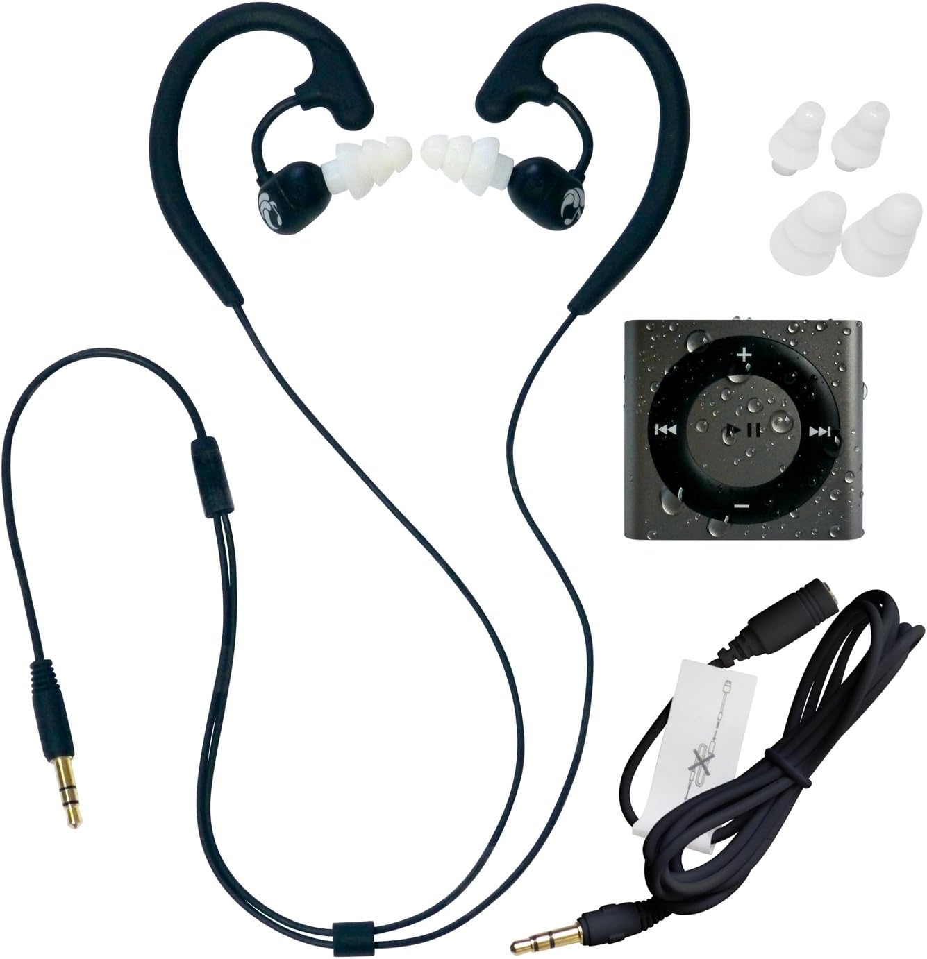 Swimbuds Fit Underwater Audio Waterproof Swimming Bundle (Space Gray)