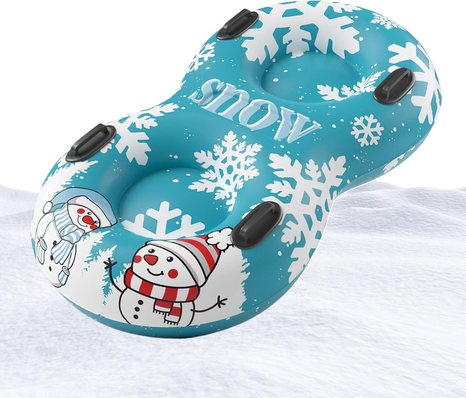 Snow Tubes for Kids,2-Person Heavy Duty Sled | Cold-Resistant Snow Tubes,for Kids Boys Girls Teenagers Adults Family Winter Vacation Holiday Play