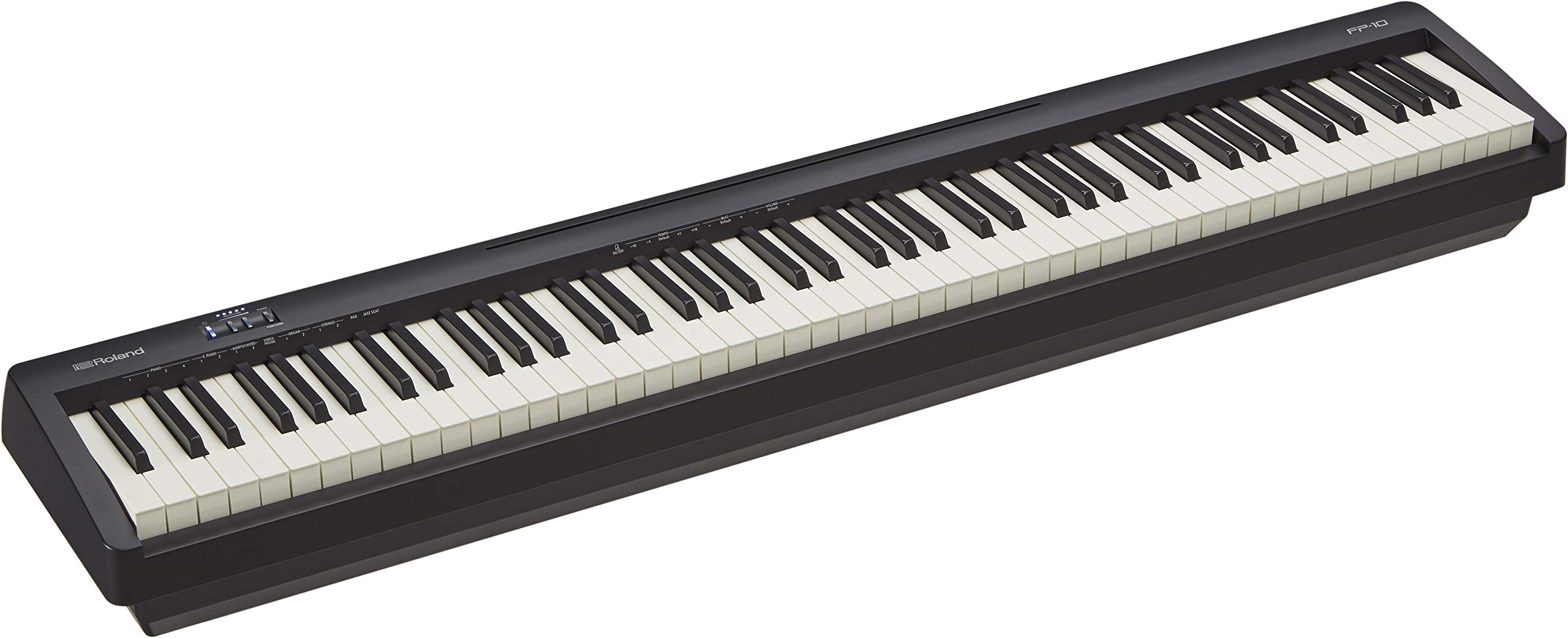 Roland FP-10 Digital Piano - Entfalte deine Kreativität mit integrierten Sounds, Übungsfunktionen und Apps, Schwarz & DP-10 Dämpfer-Pedal