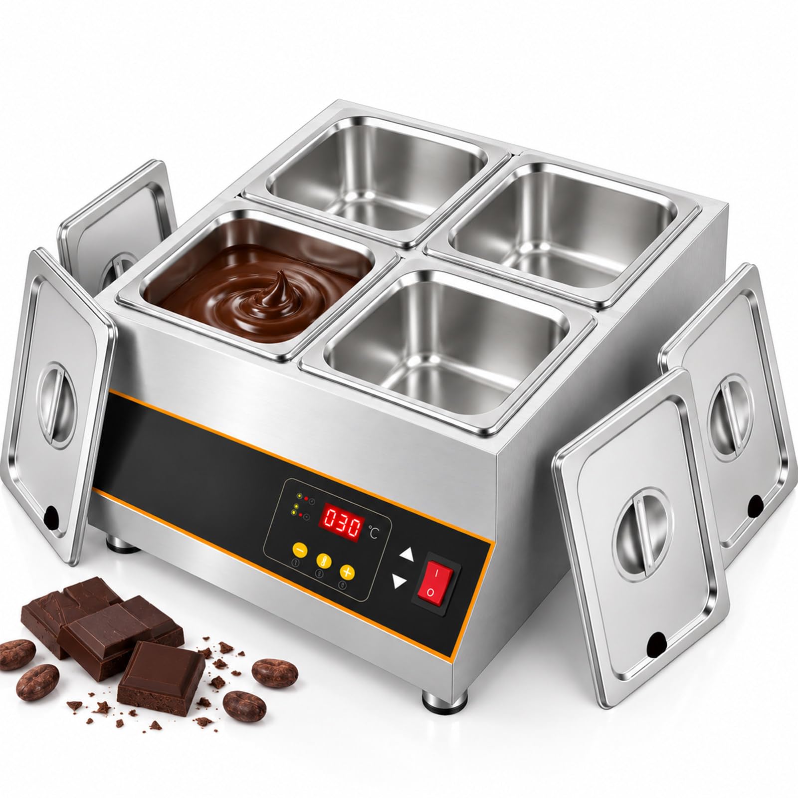 Macchina per Fusione di Cioccolato, Pentola Elettrica di Fusione 4-Tank