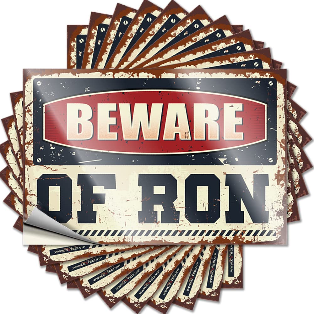 Hardhat Stickers and Decals Beware of Ron Funny Sticker 10 Pcs Sticker Box Funny Sticker(12X18CM)