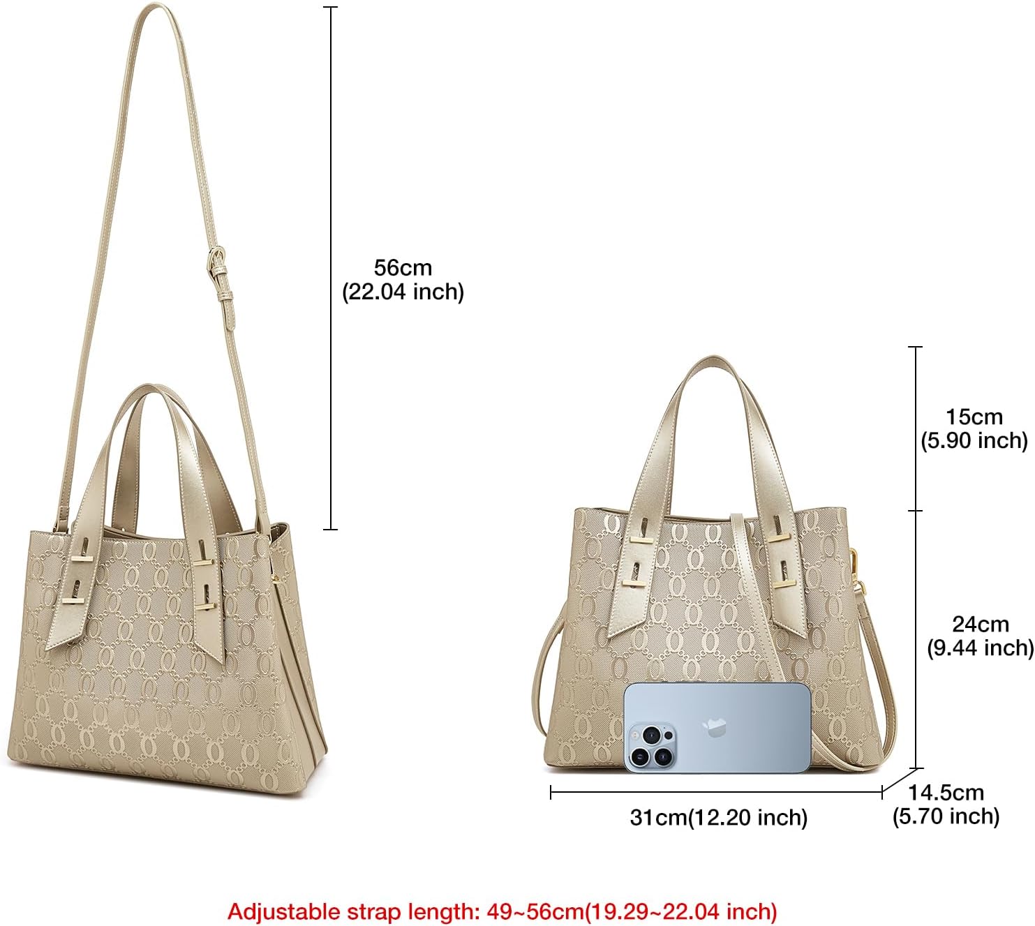 LAORENTOU Women Crossbody Handbags Genuine Leather Satchel Handbags for Women Top-handle Shoulder Tote Purses - Image 4