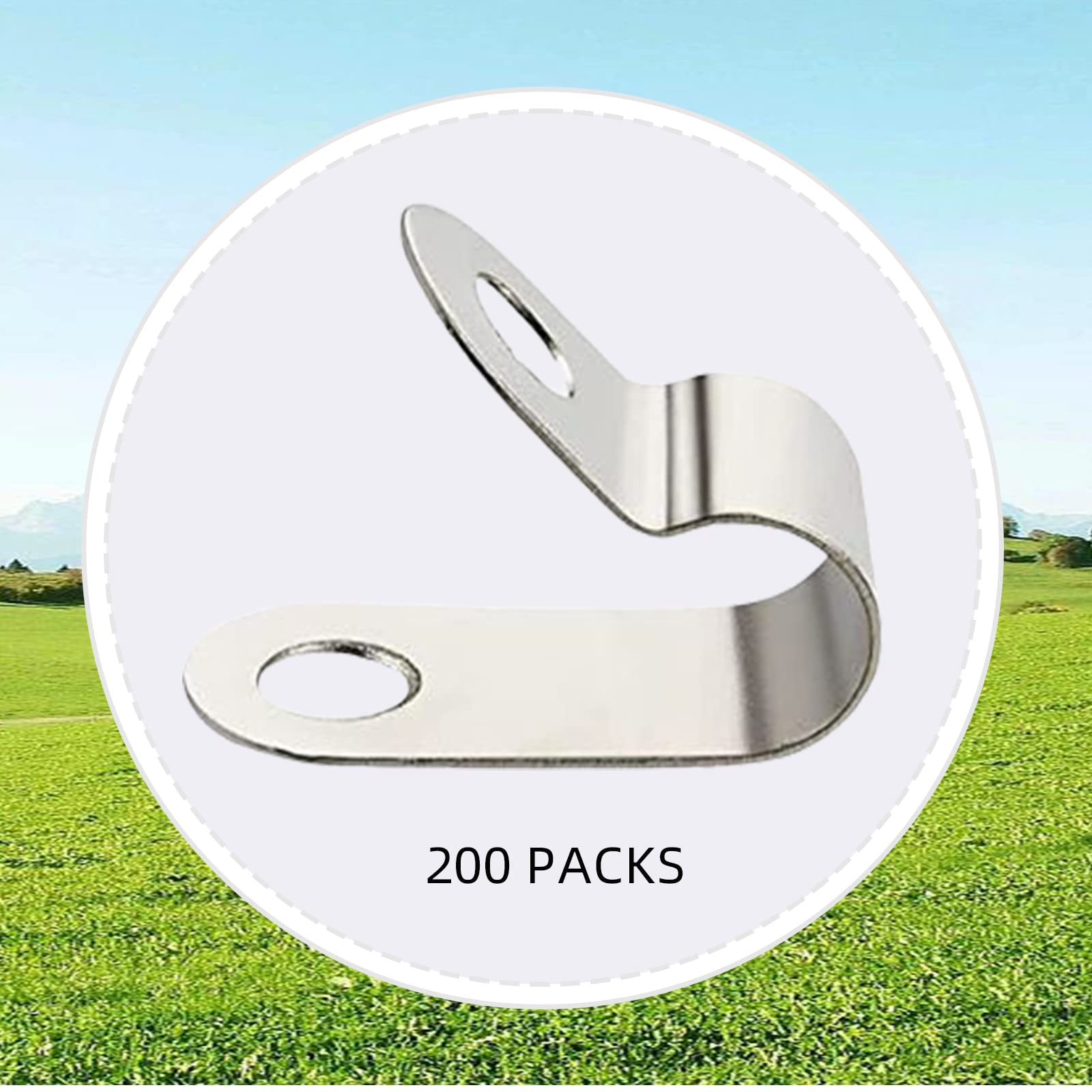 Lot De 100 Pinces De Fixation Pour Clôture - Acier Inoxydable 304, Type R, Avec Vis