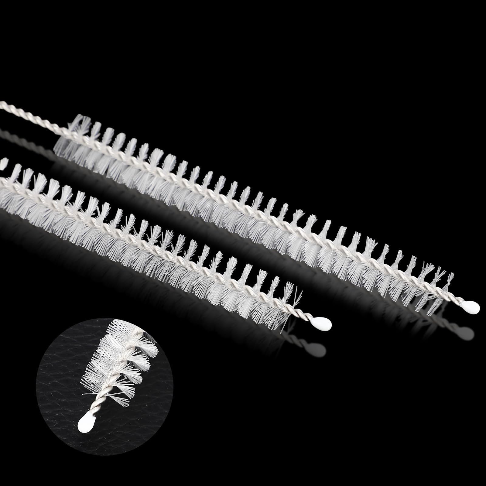 Spazzole sterili per tracheostomia, 10 Pezzi di spazzole per Tubi faringei, Spazzola per la Pulizia dei Tubi con setole in Nylon per Forniture per tracheostomia,8mm